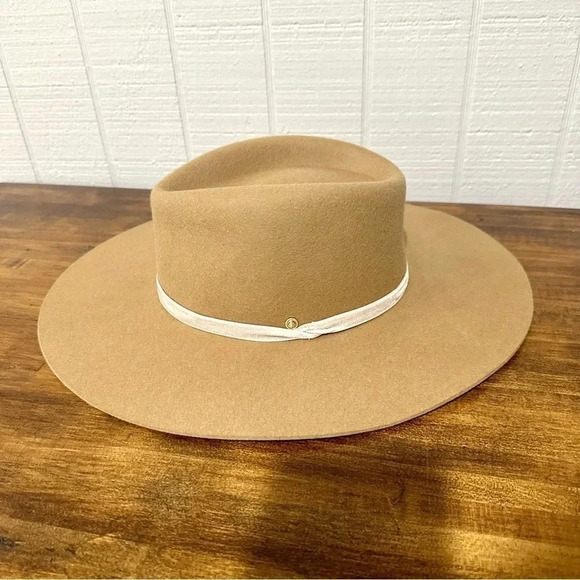 Rag & Bone New York Women's Camel Florence Fedora Hat 100% Wool Size L NWT - Picture 6 of 8